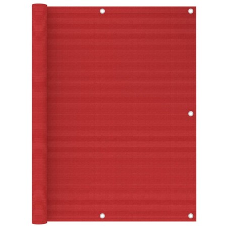 vidaXL Toldo para balcón HDPE rojo 120x500 cm