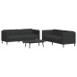 vidaXL Juego de sofás 2 piezas tela negro vidaXL Juego de sofás 2 piezas tela negro