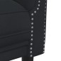 vidaXL Juego de sofás 3 piezas terciopelo negro