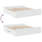 vidaXL Estructura cama con cajones madera ingeniería blanca 180x200 cm vidaXL Estructura cama con cajones madera ingeniería blanca 180x200 cm