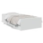vidaXL Cama con cajones madera de ingeniería blanco 100x200 cm vidaXL Cama con cajones madera de ingeniería blanco 100x200 cm
