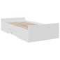 vidaXL Cama con cajones madera de ingeniería blanco 100x200 cm vidaXL Cama con cajones madera de ingeniería blanco 100x200 cm