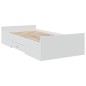 vidaXL Cama con cajones madera de ingeniería blanco 100x200 cm vidaXL Cama con cajones madera de ingeniería blanco 100x200 cm
