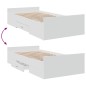 vidaXL Cama con cajones madera de ingeniería blanco 100x200 cm vidaXL Cama con cajones madera de ingeniería blanco 100x200 cm