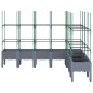 vidaXL Jardinera con enrejado PP gris 200x160x142,5 cm vidaXL Jardinera con enrejado PP gris 200x160x142,5 cm