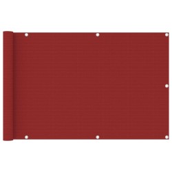 vidaXL Toldo para balcón HDPE rojo 90x400 cm 