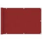 vidaXL Toldo para balcón HDPE rojo 90x400 cm 