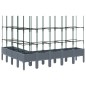 vidaXL Jardinera con enrejado PP gris 200x160x142,5 cm vidaXL Jardinera con enrejado PP gris 200x160x142,5 cm