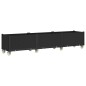 vidaXL Jardinera con ruedas PP negro 240x50x54 cm vidaXL Jardinera con ruedas PP negro 240x50x54 cm
