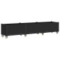vidaXL Jardinera con ruedas PP negro 240x50x54 cm vidaXL Jardinera con ruedas PP negro 240x50x54 cm