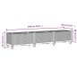 vidaXL Jardinera con ruedas PP negro 240x50x54 cm vidaXL Jardinera con ruedas PP negro 240x50x54 cm