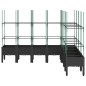 vidaXL Jardinera con enrejado PP negro 200x160x142,5 cm vidaXL Jardinera con enrejado PP negro 200x160x142,5 cm