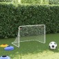 vidaXL Portería de fútbol acero blanco 122x81x81 cm