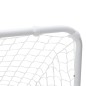 vidaXL Portería de fútbol acero blanco 122x81x81 cm