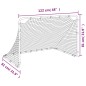 vidaXL Portería de fútbol acero blanco 122x81x81 cm