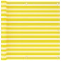 vidaXL Toldo para balcón HDPE amarillo y blanco 90x500 cm vidaXL Toldo para balcón HDPE amarillo y blanco 90x500 cm