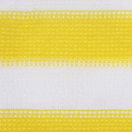 vidaXL Toldo para balcón HDPE amarillo y blanco 90x500 cm 