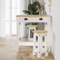 vidaXL Taburetes altos de cocina 2 uds madera maciza de pino blanco vidaXL Taburetes altos de cocina 2 uds madera maciza de pino blanco