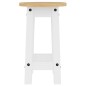 vidaXL Taburetes altos de cocina 2 uds madera maciza de pino blanco vidaXL Taburetes altos de cocina 2 uds madera maciza de pino blanco