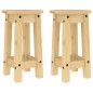 vidaXL Taburetes altos de cocina 2 uds madera maciza de pino vidaXL Taburetes altos de cocina 2 uds madera maciza de pino