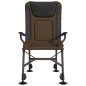 vidaXL Silla de pesca con reposabrazos plegable taupe vidaXL Silla de pesca con reposabrazos plegable taupe