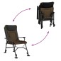 vidaXL Silla de pesca con reposabrazos plegable taupe vidaXL Silla de pesca con reposabrazos plegable taupe