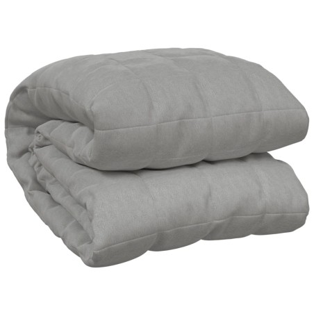 vidaXL Manta con peso tela gris 122x183 cm 9 kg
