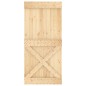 vidaXL Puerta corredera con herrajes madera maciza de pino 95x210 cm