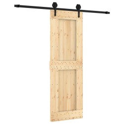 vidaXL Puerta corredera con herrajes madera maciza de pino 70x210 cm