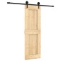 vidaXL Puerta corredera con herrajes madera maciza de pino 70x210 cm vidaXL Puerta corredera con herrajes madera maciza de pino 70x210 cm