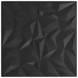 vidaXL Paneles de pared 48 uds XPS amatista negro 50x50 cm 12 m²