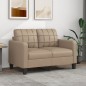 vidaXL Sofá de 2 plazas de cuero sintético color capuchino 120 cm vidaXL Sofá de 2 plazas de cuero sintético color capuchino 120 cm