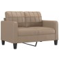 vidaXL Sofá de 2 plazas de cuero sintético color capuchino 120 cm vidaXL Sofá de 2 plazas de cuero sintético color capuchino 120 cm