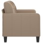 vidaXL Sofá de 2 plazas de cuero sintético color capuchino 120 cm vidaXL Sofá de 2 plazas de cuero sintético color capuchino 120 cm