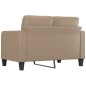 vidaXL Sofá de 2 plazas de cuero sintético color capuchino 120 cm vidaXL Sofá de 2 plazas de cuero sintético color capuchino 120 cm