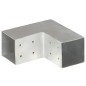 vidaXL Conector de postes en forma de L metal galvanizado 81x81 mm vidaXL Conector de postes en forma de L metal galvanizado 81x81 mm