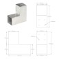 vidaXL Conector de postes en forma de L metal galvanizado 81x81 mm vidaXL Conector de postes en forma de L metal galvanizado 81x81 mm