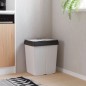 vidaXL Cubo de basura doble blanco 2x25 L vidaXL Cubo de basura doble blanco 2x25 L