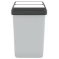 vidaXL Cubo de basura doble blanco 2x25 L vidaXL Cubo de basura doble blanco 2x25 L