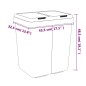 vidaXL Cubo de basura doble blanco 2x25 L vidaXL Cubo de basura doble blanco 2x25 L