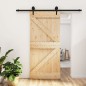 vidaXL Puerta corredera con herrajes madera maciza de pino 95x210 cm vidaXL Puerta corredera con herrajes madera maciza de pino 95x210 cm
