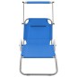 vidaXL Tumbona plegable con toldo y ruedas acero gris vidaXL Tumbona plegable con toldo y ruedas acero gris
