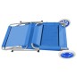 vidaXL Tumbona plegable con toldo y ruedas acero gris vidaXL Tumbona plegable con toldo y ruedas acero gris