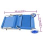 vidaXL Tumbona plegable con toldo y ruedas acero gris vidaXL Tumbona plegable con toldo y ruedas acero gris