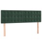 vidaXL Cabeceros 2 unidades terciopelo verde oscuro 72x5x78/88 cm vidaXL Cabeceros 2 unidades terciopelo verde oscuro 72x5x78/88 cm