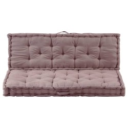 vidaXL Cojines para muebles de palés 2 unidades algodón gris taupe