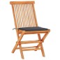 vidaXL Set de bistró 3 pzas con cojines antracita madera maciza teca vidaXL Set de bistró 3 pzas con cojines antracita madera maciza teca