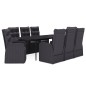 vidaXL Juego de comedor de jardín 9 piezas con cojines negro vidaXL Juego de comedor de jardín 9 piezas con cojines negro