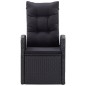 vidaXL Juego de comedor de jardín 9 piezas con cojines negro vidaXL Juego de comedor de jardín 9 piezas con cojines negro