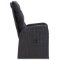 vidaXL Juego de comedor de jardín 9 piezas con cojines negro vidaXL Juego de comedor de jardín 9 piezas con cojines negro
